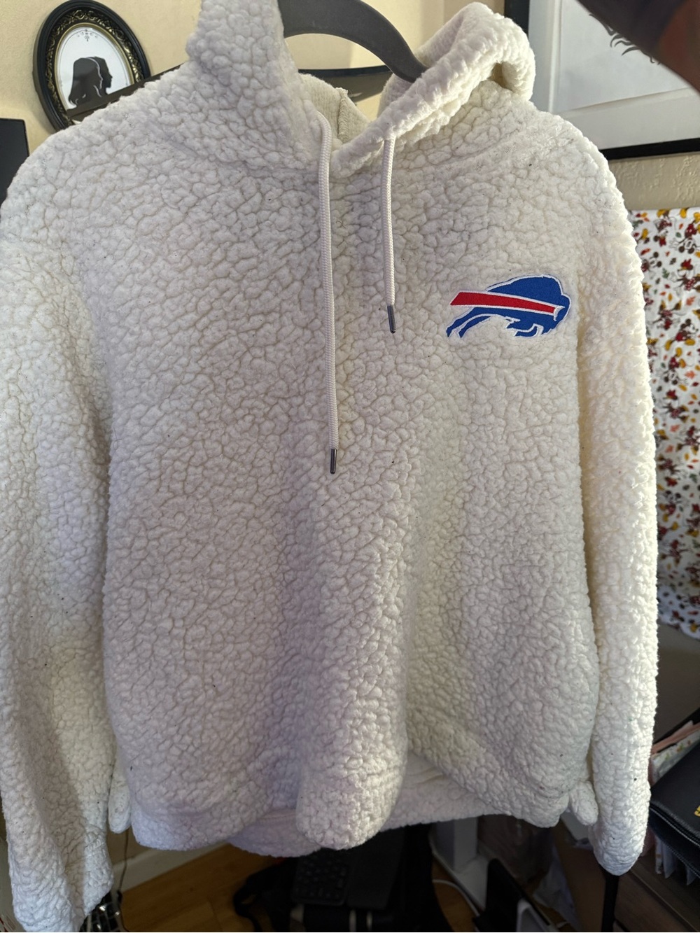 NFL Buffalo Bills Cream Sherpa Hoodie